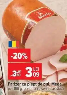 Carrefour Parizer cu piept de pui Meda Ofertă
