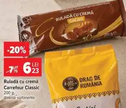 Carrefour Ruladă cu cremă Carrefour Classic Ofertă