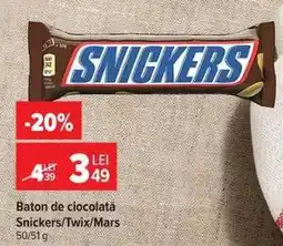 Carrefour Baton de ciocolată Snickers/Twix/Mars Ofertă