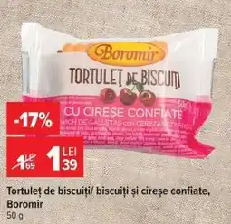 Carrefour Tortuleț de biscuiți/biscuiți și cireșe confiate, Boromir Ofertă