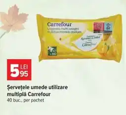 Carrefour Șervețele umede utilizare multiplă Carrefour Ofertă