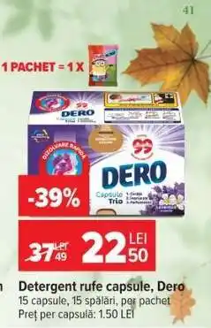 Carrefour Detergent rufe capsule, Dero Ofertă