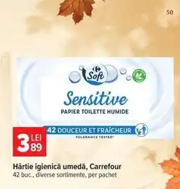 Carrefour Hârtie igienică umedă, Carrefour Ofertă