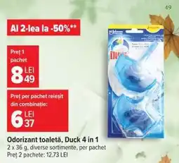 Carrefour Odorizant toaletă Duck 4 în 1 Ofertă