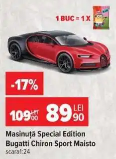 Carrefour Mașinuță Special Edition Bugatti Chiron Sport Maisto Ofertă
