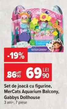 Carrefour Set de joacă cu figurine, MerCats Aquarium Balcony, Gabbys Dollhouse Ofertă