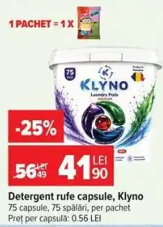 Carrefour Detergent rufe capsule, Klyno Ofertă