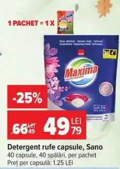 Carrefour Detergent rufe capsule, Sano Ofertă