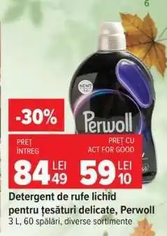 Carrefour Detergent de rufe lichid pentru țesături delicate, Perwoll Ofertă