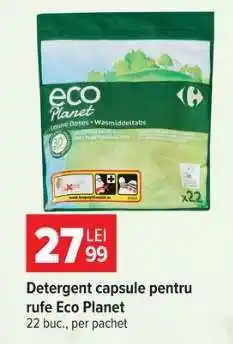 Carrefour Detergent capsule pentru rufe Eco Planet Ofertă