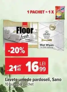 Carrefour Lavete umede pardoseli, Sano Ofertă