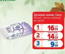 Carrefour Șervețele umede, Clary Ofertă