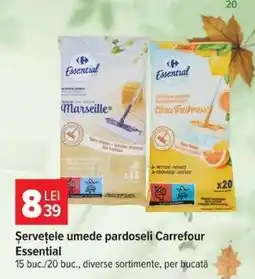 Carrefour Șervețele umede pardoseli Carrefour Essential Ofertă