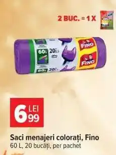 Carrefour Saci menajeri colorați, Fino Ofertă