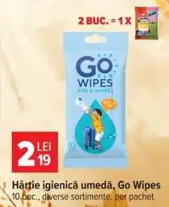 Carrefour Hârtie igienică umedă, Go wipes Ofertă
