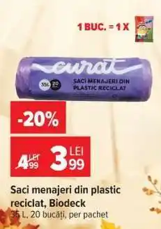 Carrefour Saci menajeri din plastic reciclat, Biodeck Ofertă