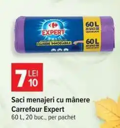 Carrefour Saci menajeri cu mânere Carrefour Expert Ofertă