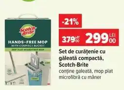 Carrefour Set de curățenie cu găleată compactă, Scotch-Brite Ofertă