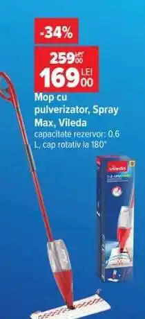 Carrefour Mop cu pulverizator, Spray Max, Vileda Ofertă