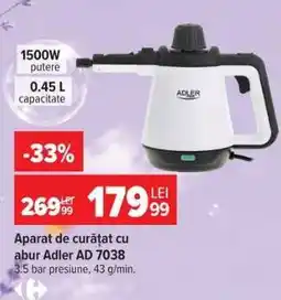 Carrefour Aparat de curățat cu abur Adler AD 7038 Ofertă