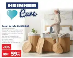 Carrefour Coșuri de rufe din BAMBUS Ofertă