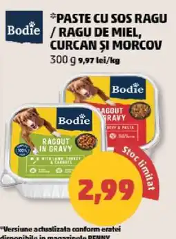 Penny PASTE CU SOS RAGU / RAGU DE MIEL, CURCAN ȘI MORCOV Ofertă