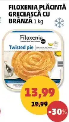 Penny FILOXENIA PLĂCINTĂ GRECEASCĂ CU BRÂNZĂ 1 kg Ofertă