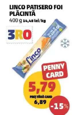 Penny LINCO PATISERO FOI PLĂCINTĂ Ofertă