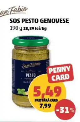 Penny SOS Pesto Genovese Ofertă