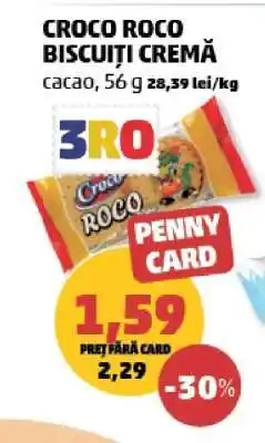 Penny CROCO ROCO BISCUITI CREMĂ Ofertă