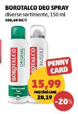 Penny BOROTALCO DEO SPRAY Ofertă