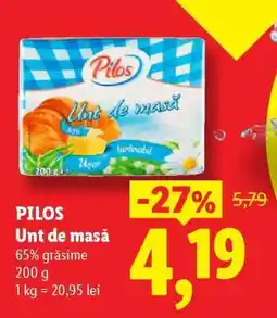 Lidl Pilos Unt de masă Ofertă