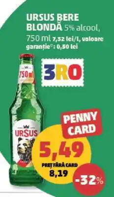 Penny URSUS Bere blondă Ofertă