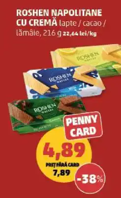 Penny ROSHEN Napolitane cu cremă Ofertă