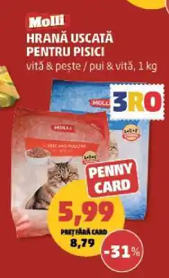 Penny Molli hrană uscată pentru pisici Ofertă