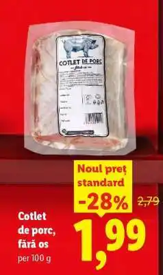 Lidl Cotlet de porc fără os Ofertă