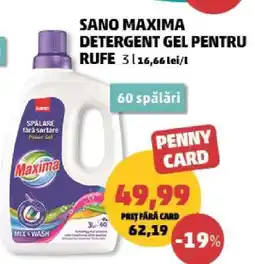 Penny SANO MAXIMA DETERGENT GEL PENTRU RUFE Ofertă