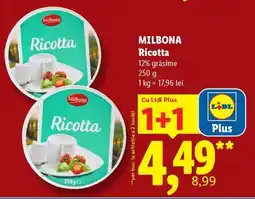 Lidl MILBONA Ricotta Ofertă