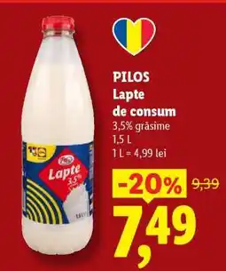 Lidl Pilos Lapte de consum Ofertă