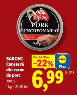 Lidl BARONI Conservă din carne de porc Ofertă
