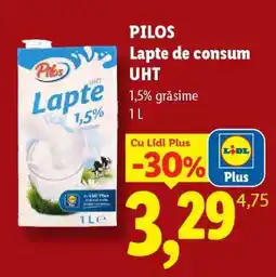 Lidl Pilos Lapte de consum UHT Ofertă