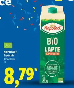Lidl NAPOLACT Lapte bio Ofertă