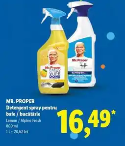 Lidl MR. PROPER Detergent spray pentru baie / bucătărie Ofertă
