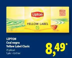 Lidl LIPTON Ceai negru Yellow Label Clasic Ofertă