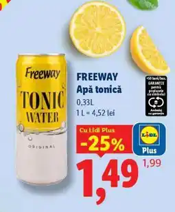 Lidl FREEWAY Apă tonică Ofertă