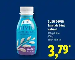 Lidl ZUZU DIVIN Iaurt de băut natural Ofertă