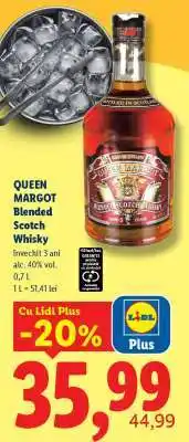 Lidl Queen Margot Blended Scotch Whisky Ofertă