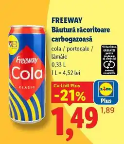 Lidl FREEWAY Băutură răcoritoare carbogazoasă Ofertă