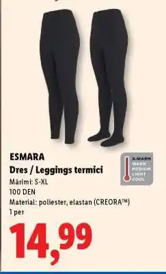 Lidl ESMARA Dres / Leggings termici Ofertă