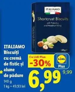Lidl Italiamo Biscuiți cu cremă de fistic și alune de pădure Ofertă